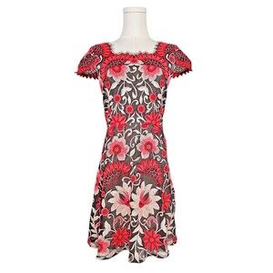 Yoana Baraschi Anthropologie Crisantemo Embroidered Floral Dress Size 0